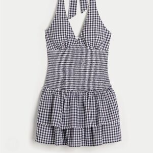 Hollister Double-Tier Smocked Halter Skort Dress